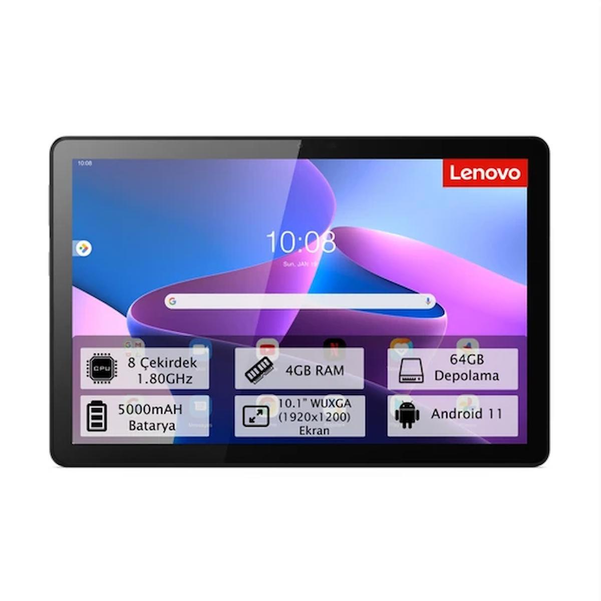 Lenovo Tab M10 64 GB Android 4 GB Ram 10.1 inç Tablet Gri