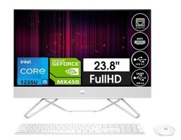 HP AIO 7A3D0EA38 GeForce MX 450 Intel Core i5 1235U 16 GB Ram DDR4 512 GB SSD 23.8 inç Full HD Windows 11 Pro All in One Bilgisayar