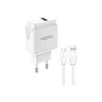 Hepu HP-617 Universal USB Kablolu 2.1 Amper Hızlı Şarj Aleti Beyaz