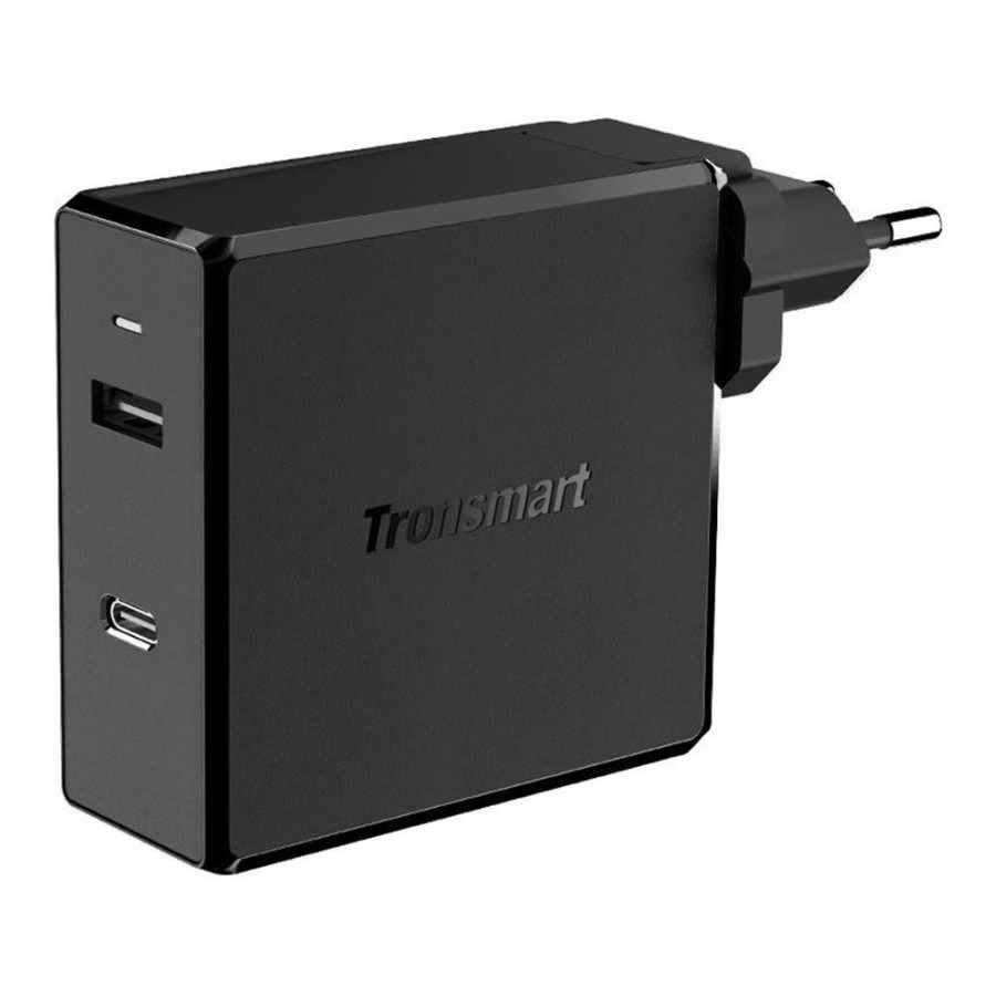 Tronsmart WCP03 Universal USB Kablolu Hızlı Şarj Aleti Siyah