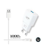 Linktech Universal Micro USB Kablolu Hızlı Şarj Aleti Beyaz