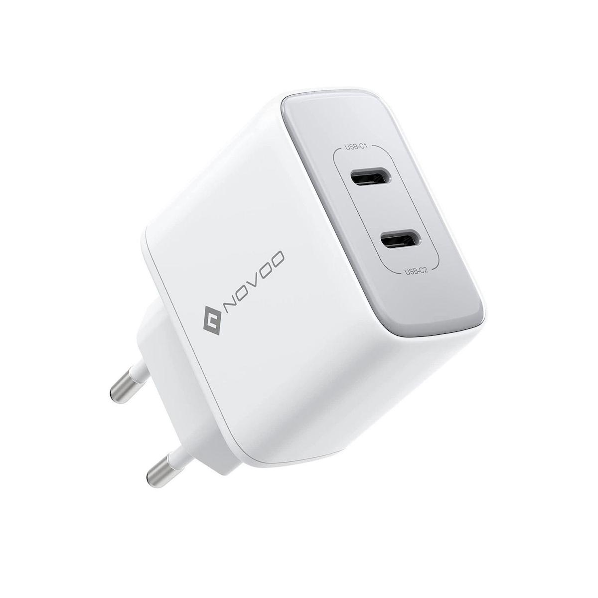 Novoo Universal USB Kablolu 35 W Hızlı Şarj Aleti Beyaz