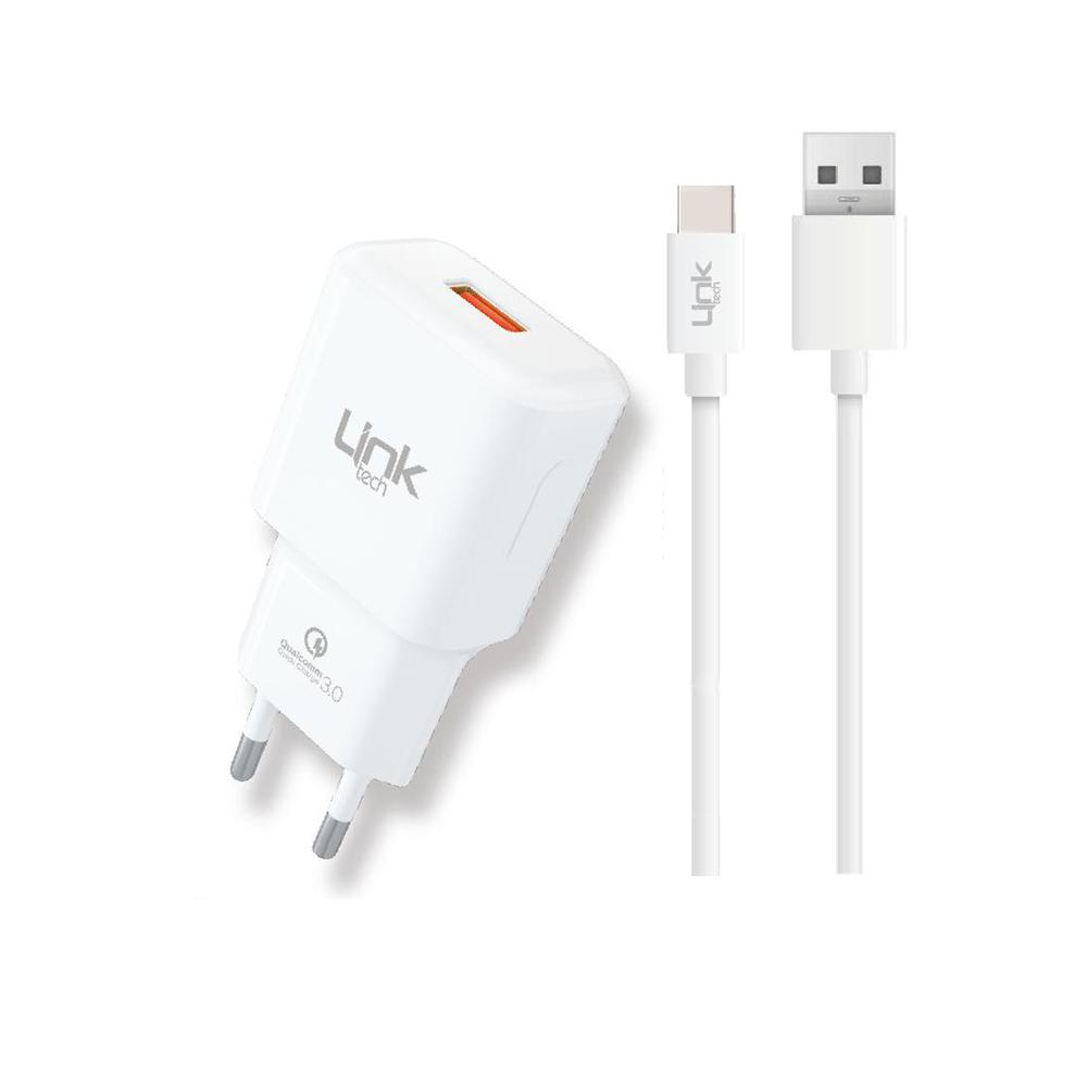 Linktech T441 Universal Micro USB Kablolu 12 W Hızlı Şarj Aleti Beyaz