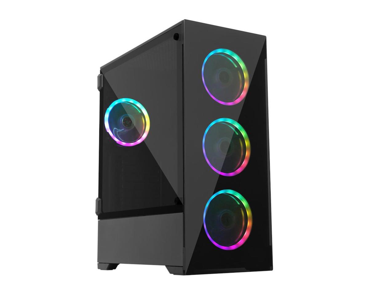 Gameforce Temper RGB Mesh 6 Fanlı Siyah Dikey Kullanım ATX Bilgisayar Kasası