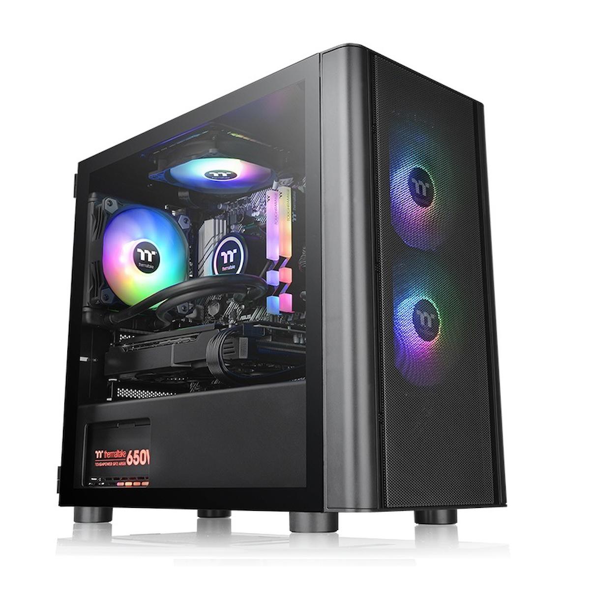 Thermaltake V150 RGB 4 Fanlı Siyah Dikey Kullanım ATX Oyuncu Bilgisayar Kasası