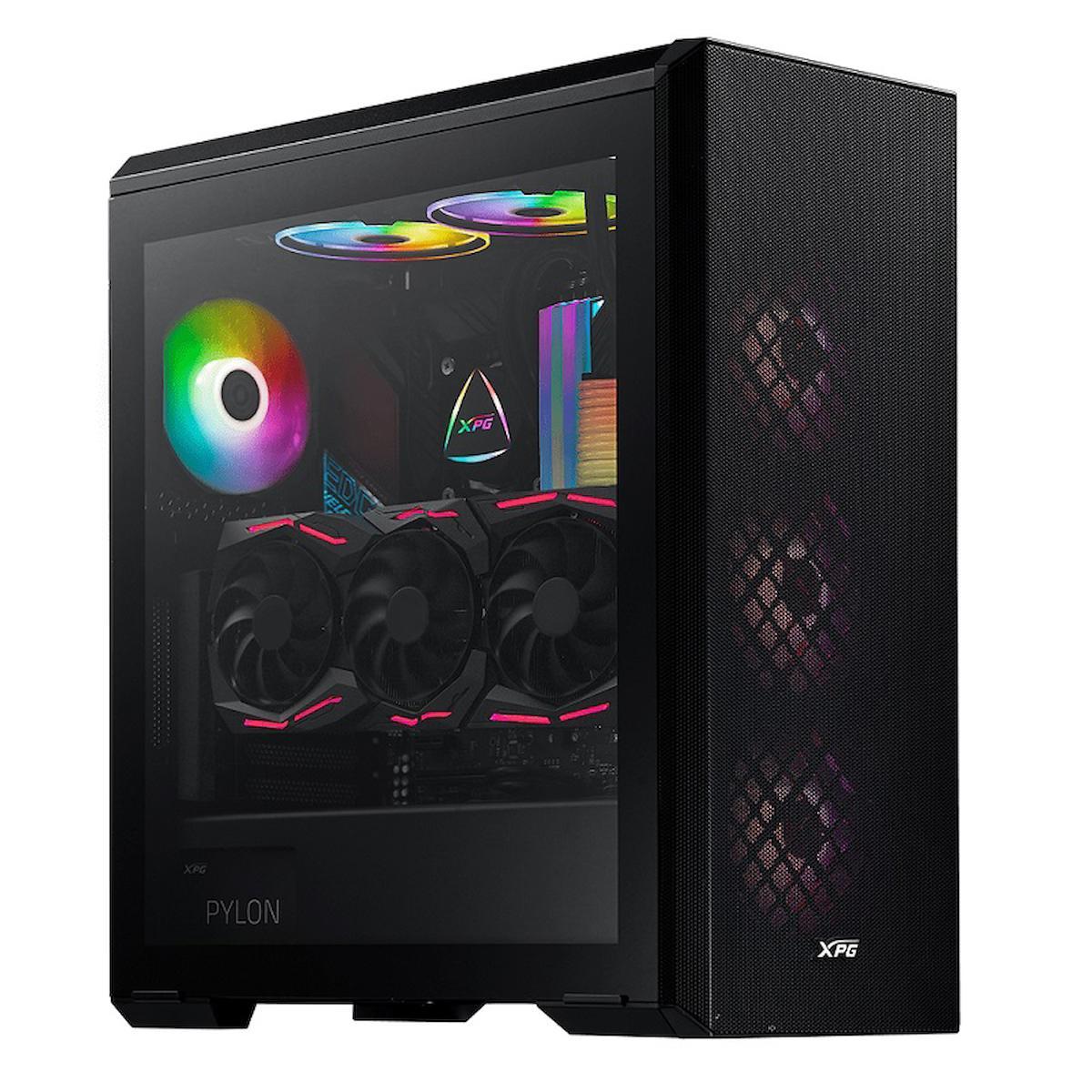 Xpg Defender RGB Mesh 3 Fanlı Siyah Dikey Kullanım E-ATX Bilgisayar Kasası