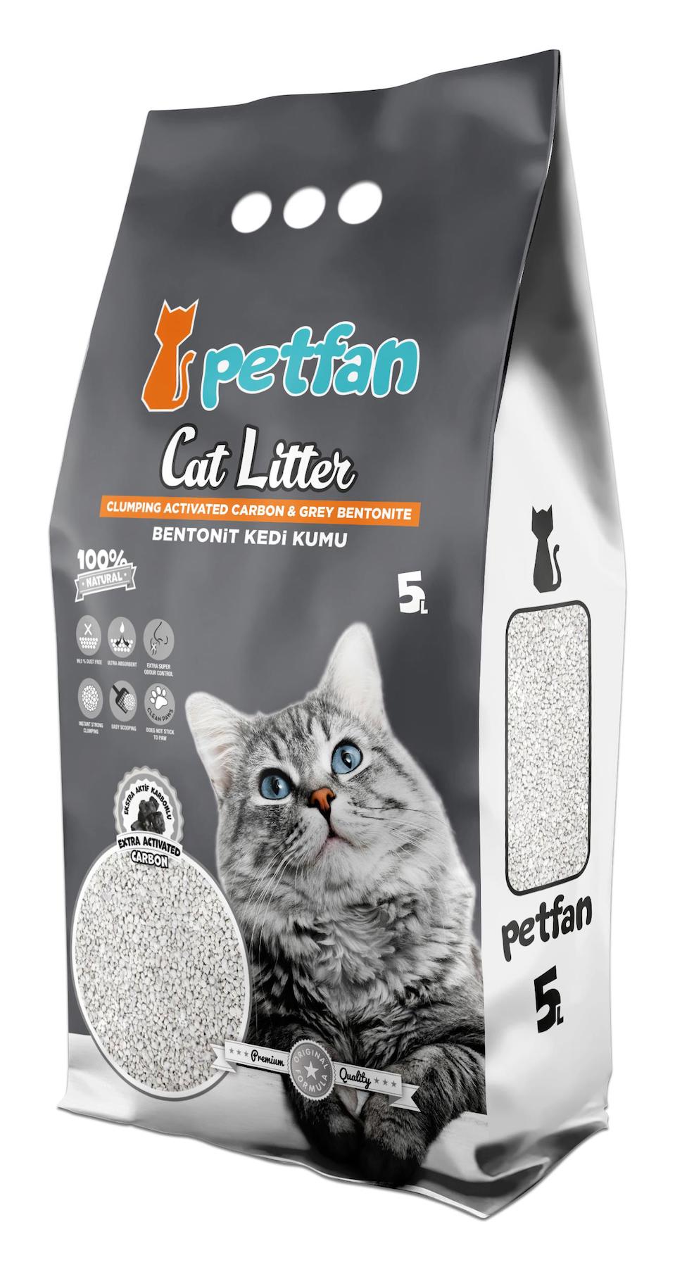 Petfan Topaklanan Bentonit Kedi Kumu 5 lt