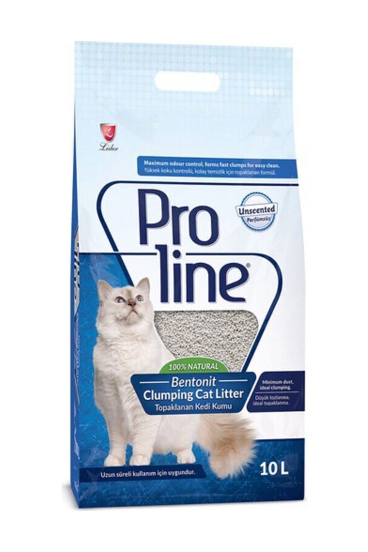 Pro Line Kokusuz Topaklanan Bentonit Kedi Kumu 10 lt