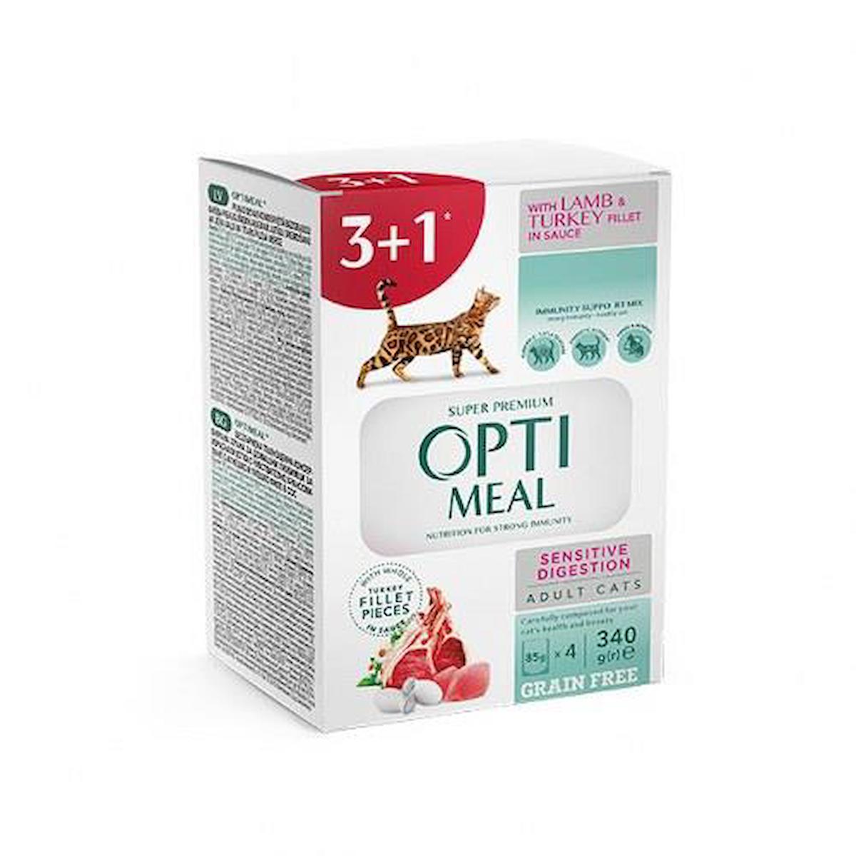 Optimeal Super Premium Tavuklu Yetişkin Yaş Kedi Maması 4x85 gr