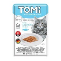 Tomi Superpremium Kısırlaştırılmış Somonlu Yaş Kedi Maması 85 gr