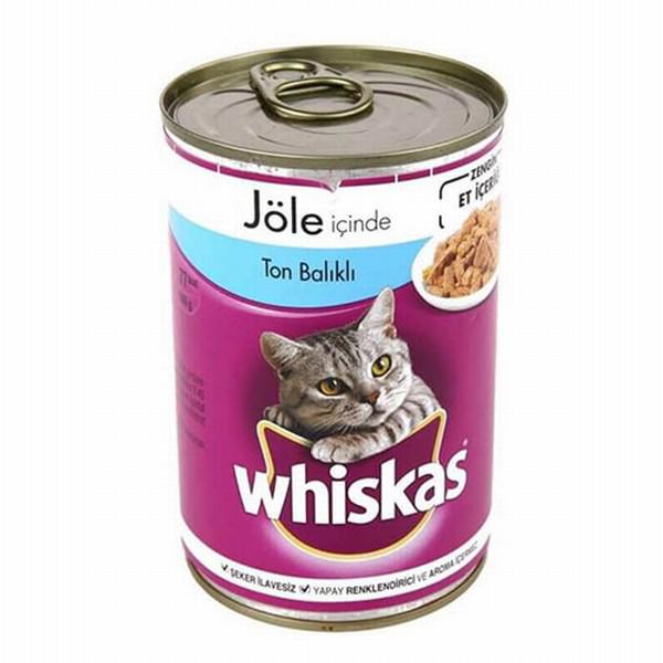 Whiskas Jöle İçinde Ton Balıklı Yetişkin Yaş Kedi Maması 6x400 gr