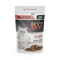 Animal World With Block Angus Beff Sığır Etli Yetişkin Yaş Kedi Maması 80 gr