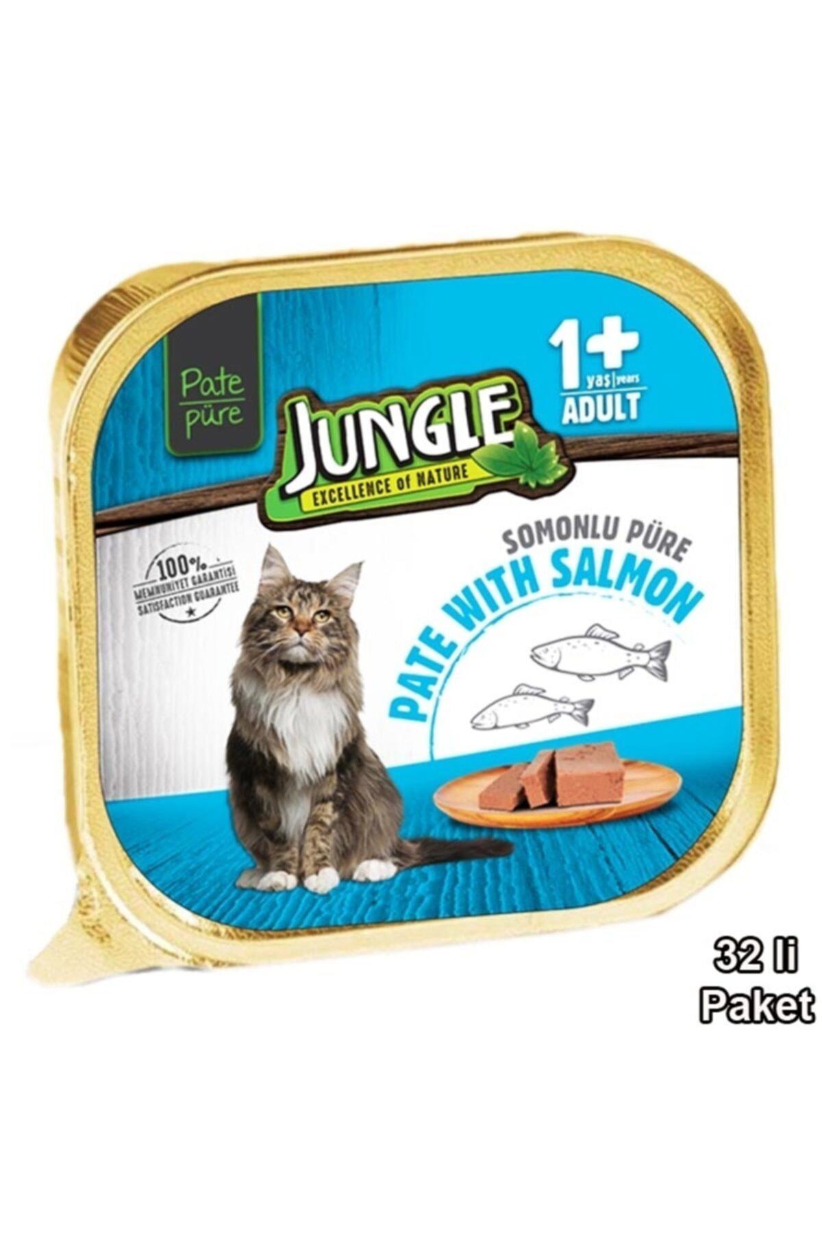 Jungle Excellence Of Nature Somonlu Yetişkin Yaş Kedi Maması 32x100 gr