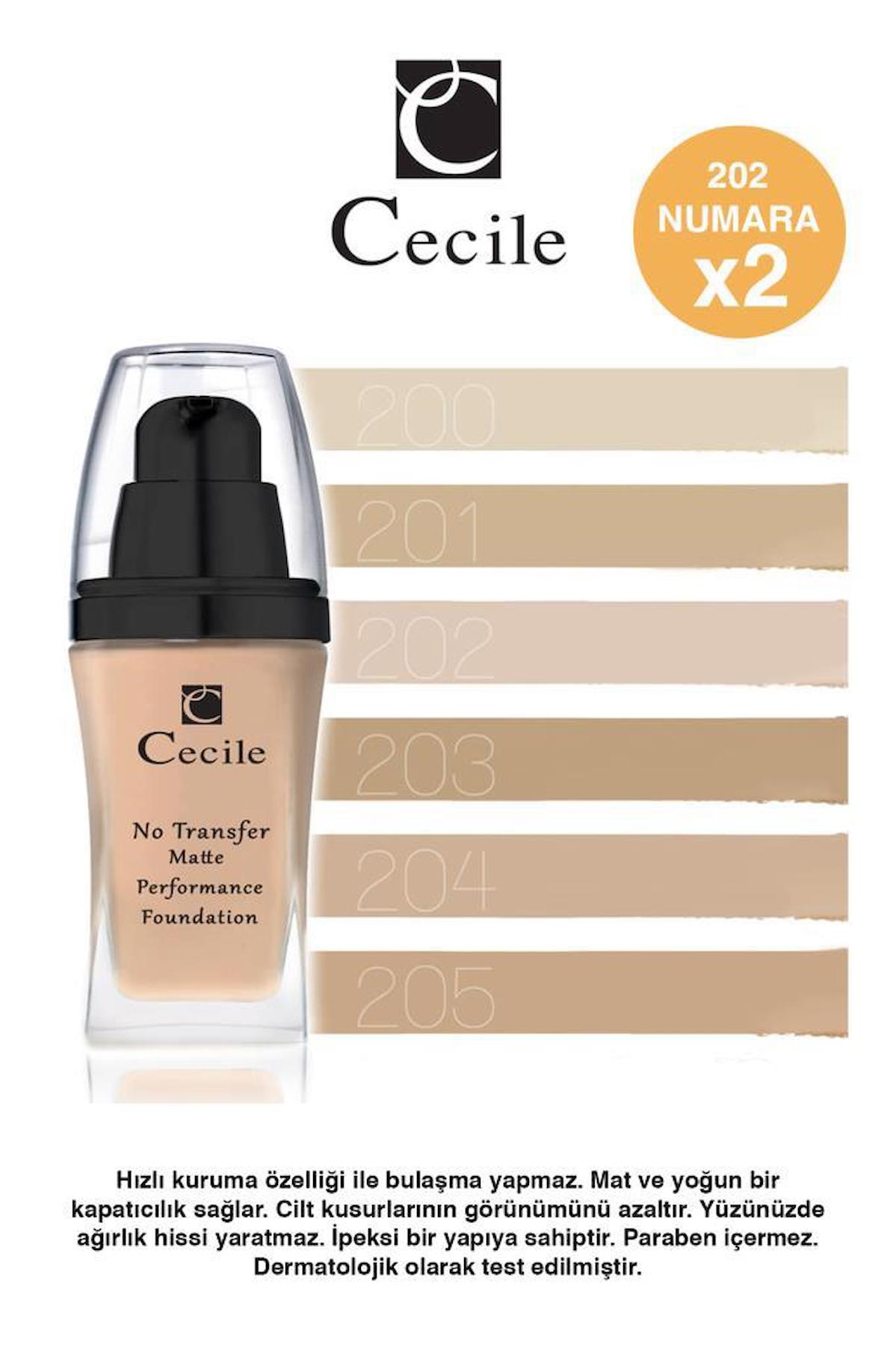 Cecile 202 Likit Serum Fondöten 2x30 ml