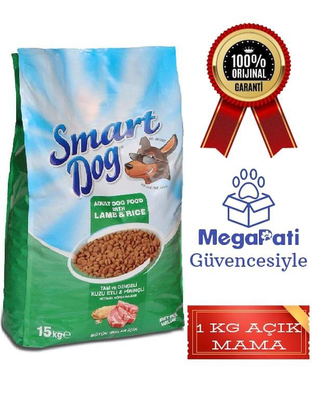 Smart Dog Kuzu Etli ve Pirinçli Tüm Irklar Yetişkin Kuru Köpek Maması 1 kg