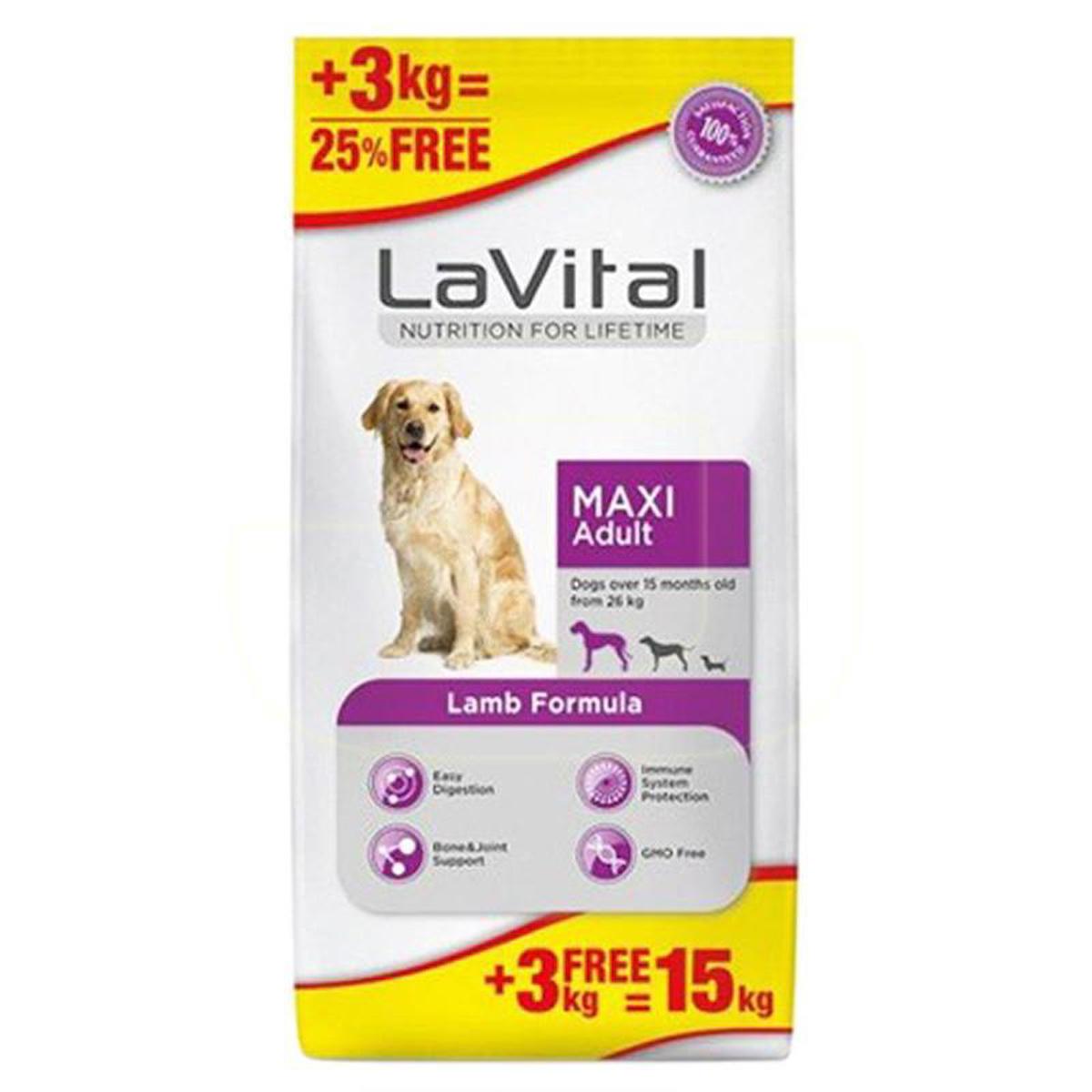 Lavital Maxi Kuzu Etli Büyük Irk Yetişkin Kuru Köpek Maması 15 kg