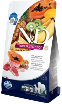 N&D Tropical Selection Kuzu Etli ve Papayalı Büyük ve Orta Irk Yetişkin Kuru Köpek Maması 2 kg