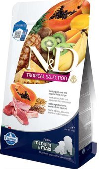 N&D Tropical Selection Kuzu Etli ve Papayalı Büyük ve Orta Irk Yavru Kuru Köpek Maması 2 kg