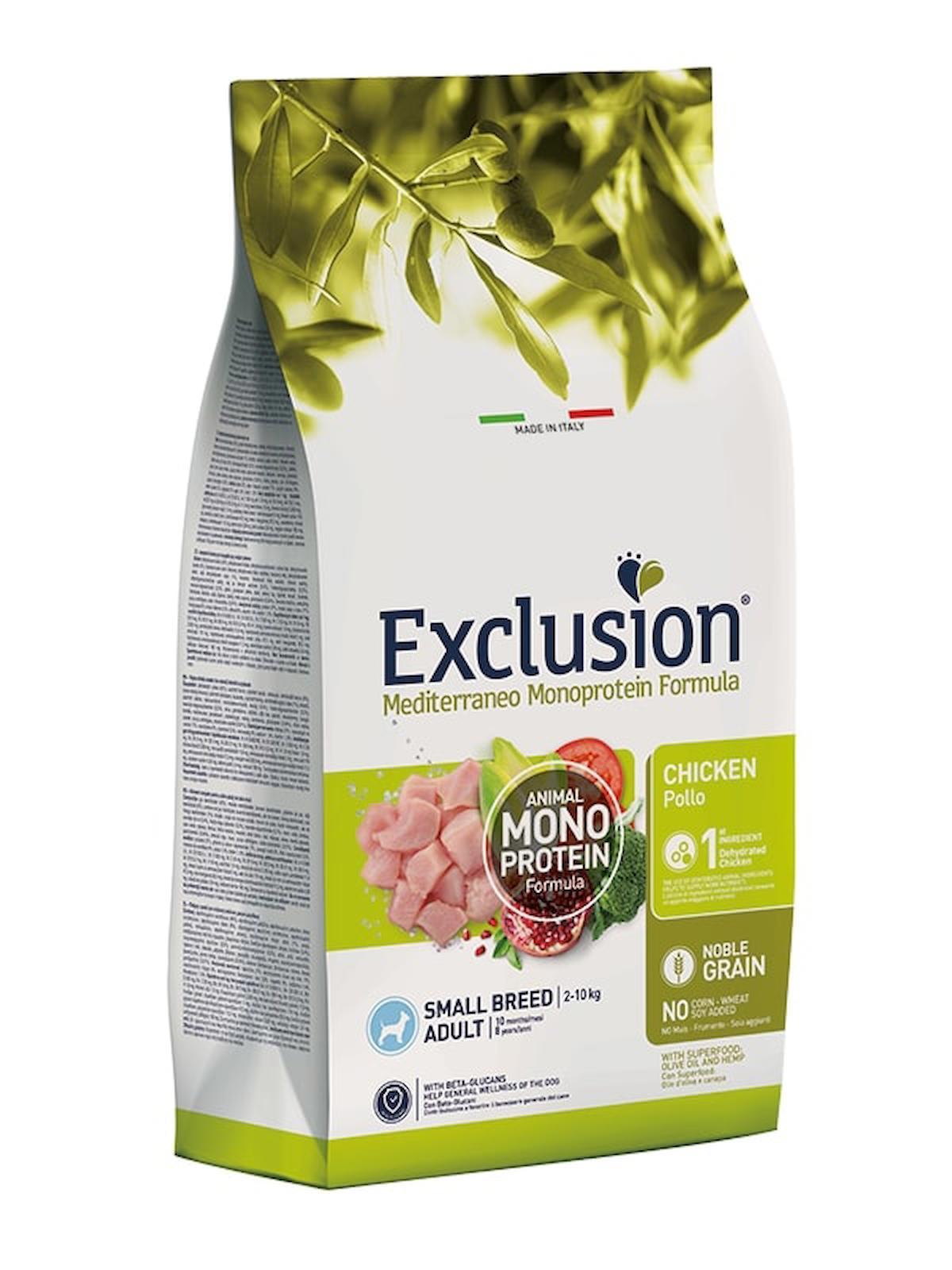 Exclusion Monoprotein Tavuklu Küçük Irk Yetişkin Kuru Köpek Maması 2 kg