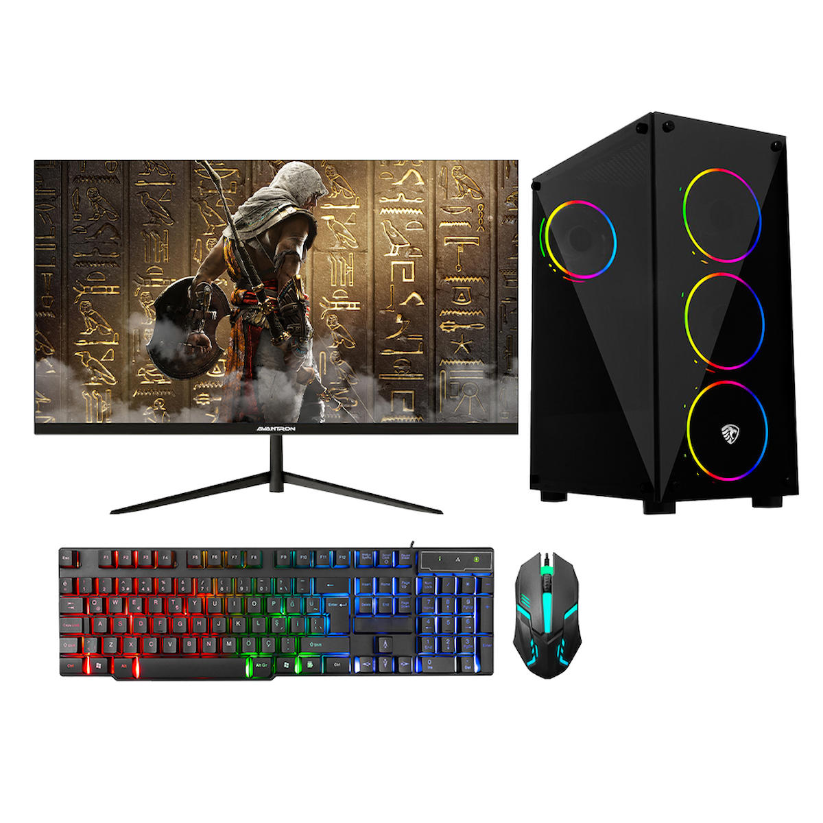 Avantron E-Sport 3 Harici Radeon RX 550 Ekran Kartlı Intel Core i3 10105F 8 GB DDR4 256 GB SSD 21.5 inç FULL HD Windows 10 Pro Masaüstü Oyuncu Bilgisayarı