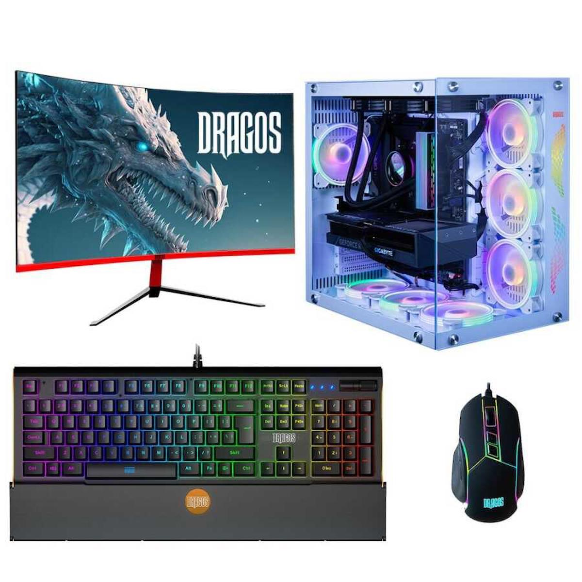 Dragos DRx2194 Harici GeForce RTX 3060 Ekran Kartlı AMD Ryzen 5700X 16 GB DDR4 512 GB SSD 27 inç FULL HD FreeDos Masaüstü Oyuncu Bilgisayarı