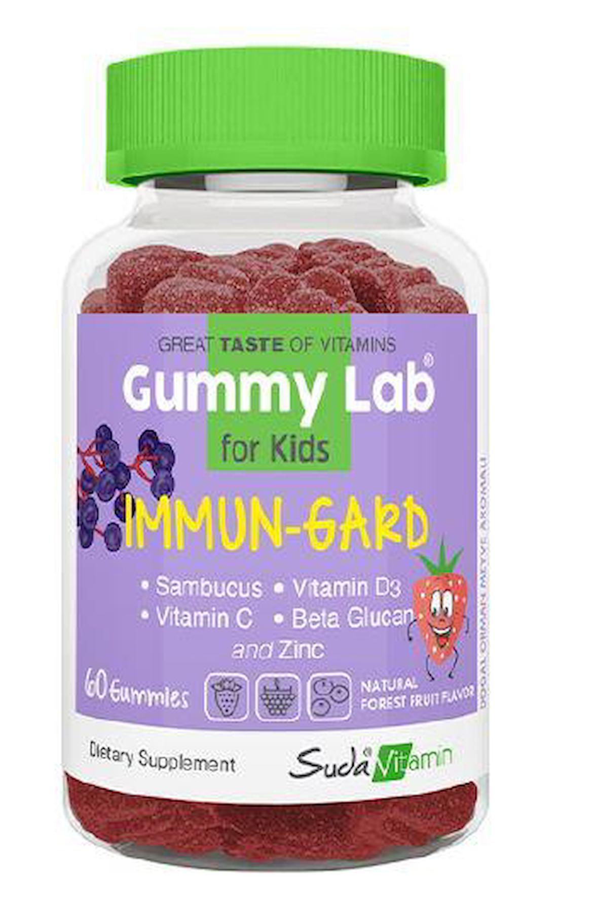 Suda Vitamin Vitamin Gummy Lab Immun-Gard Aromalı Çocuk 60 Tablet