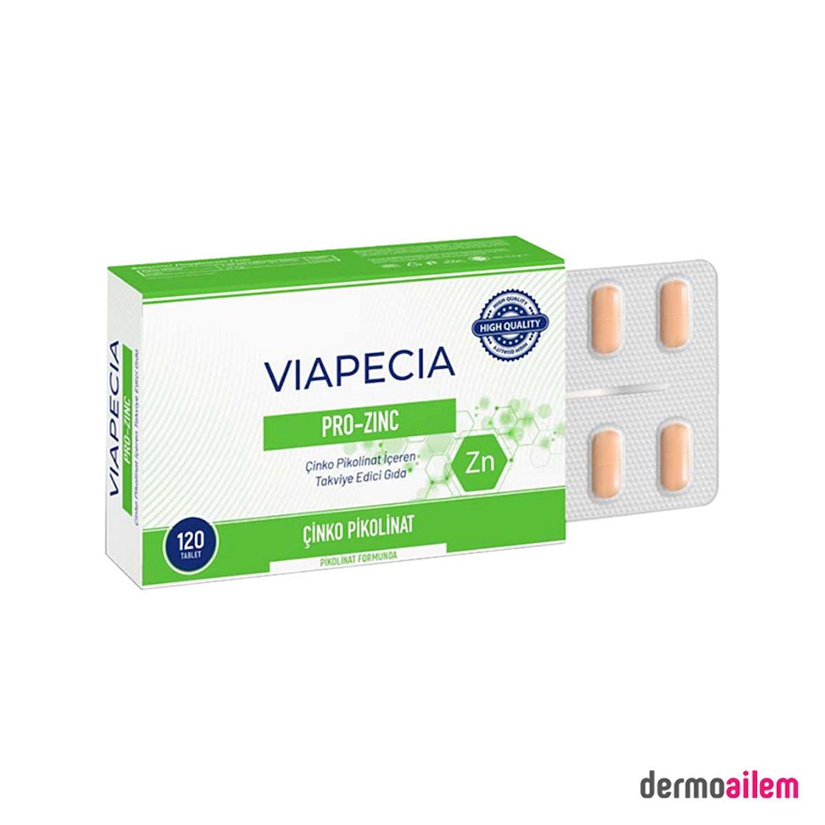 Viapecia Çinko Aromasız Unisex Vitamin 120 Tablet