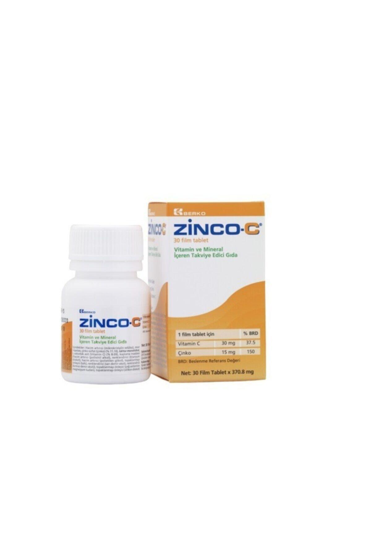 Zincomega Zinco-C Aromasız Unisex Vitamin 30 Tablet