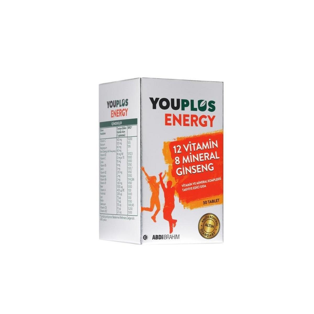 Abdi İbrahim Youplus Aromalı Unisex Vitamin 30 Tablet