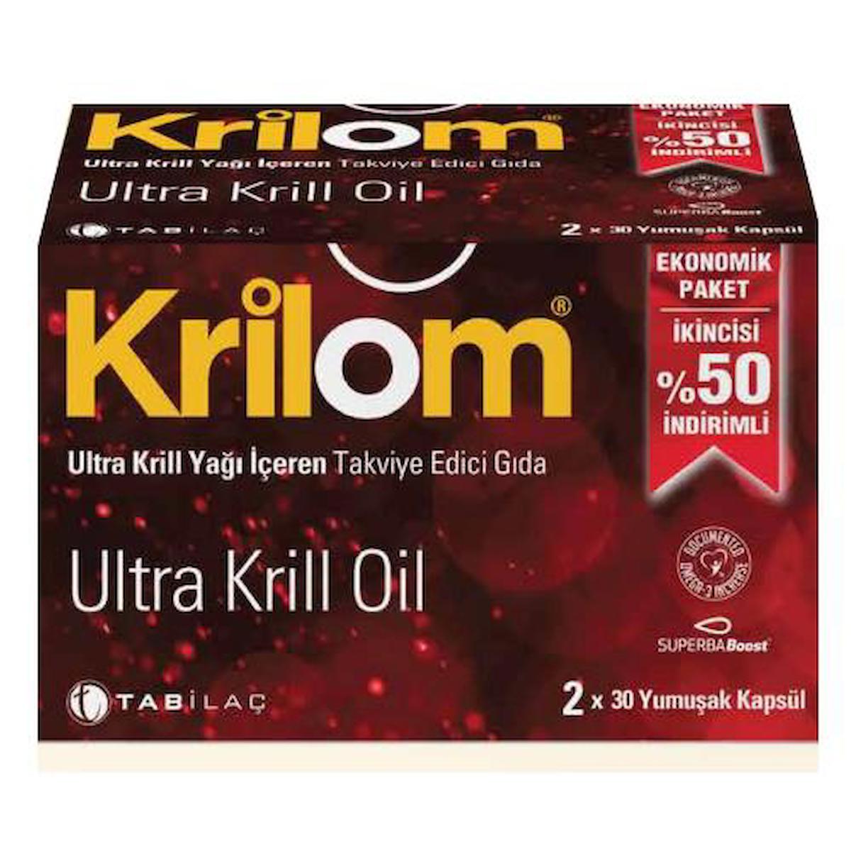 Tab İlaç Ultra Krill Oil Aromasız Unisex Vitamin 2x30 Tablet