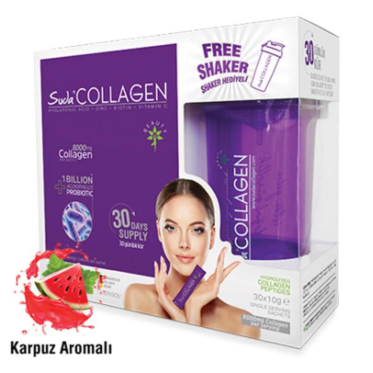 Suda Collagen Karpuz Aromalı Toz Kolajen 30 Şase