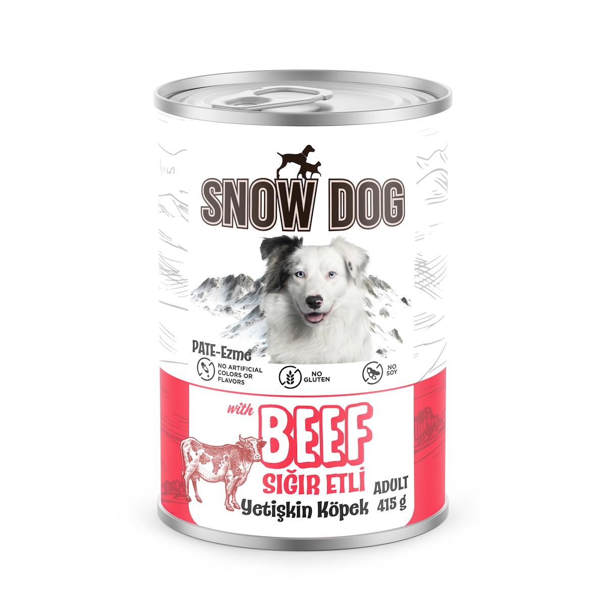 Snow Dog Sığır Etli Yetişkin Yaş Köpek Maması 400 gr Tekli