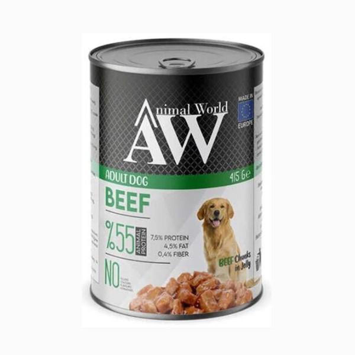 Animal World Biftekli Yetişkin Yaş Köpek Maması 415 gr Tekli