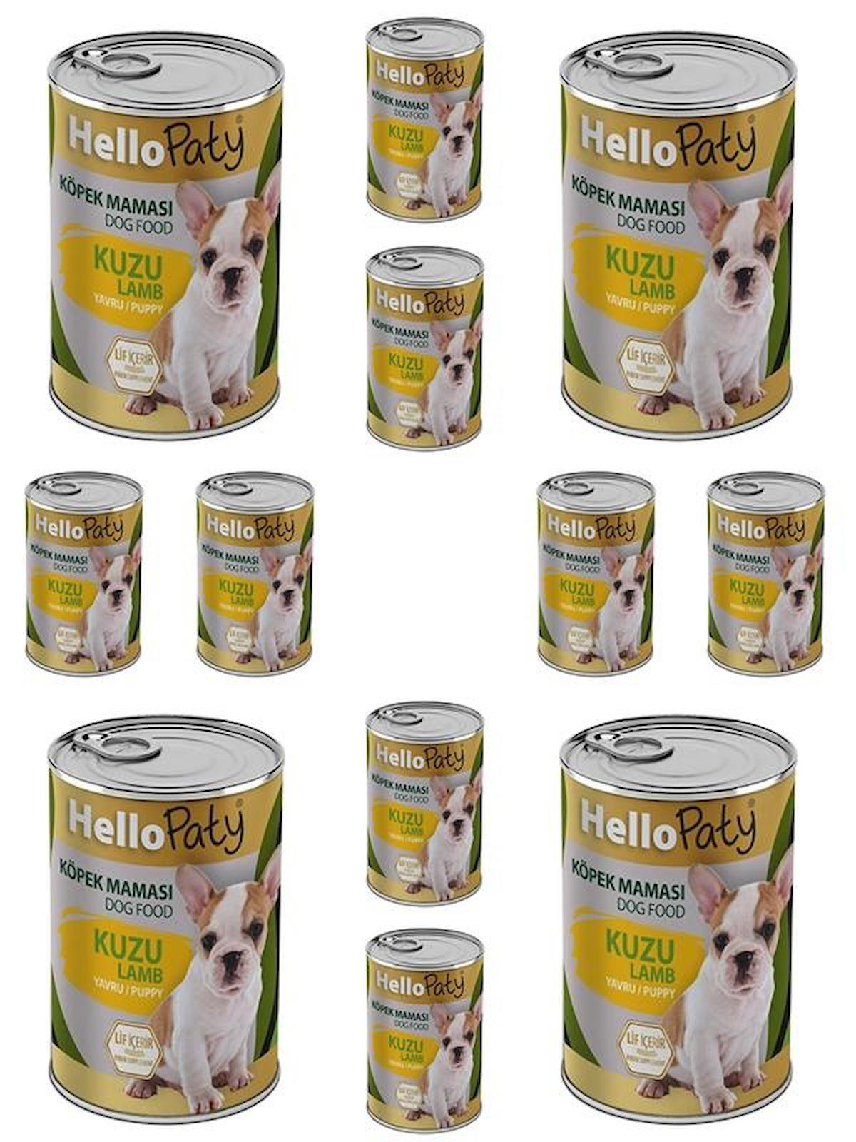 Hello Paty Kuzu Etli Yavru Yaş Köpek Maması 415 gr 12'li