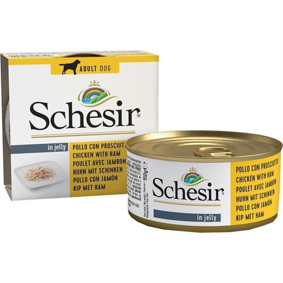 Schesir In Jelly Domuz Etli ve Tavuklu Yetişkin Yaş Köpek Maması 150 gr 6'lı