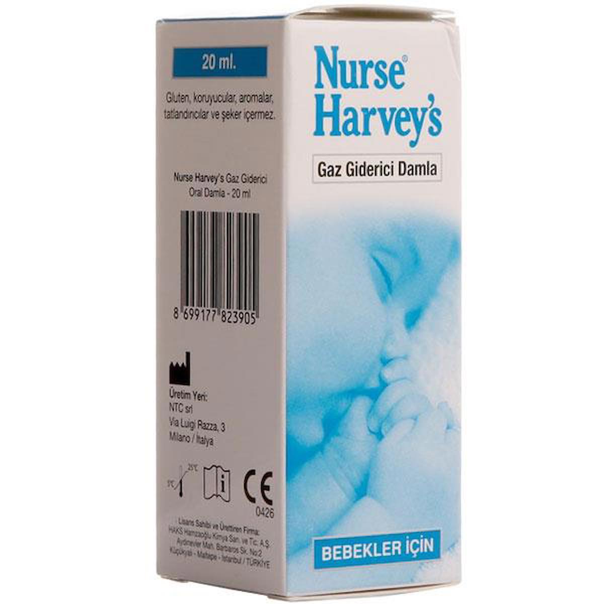 Nurse Harvey'S Gaz Giderici Damla Sade Bebek Bitkisel Besin Desteği 20 ml