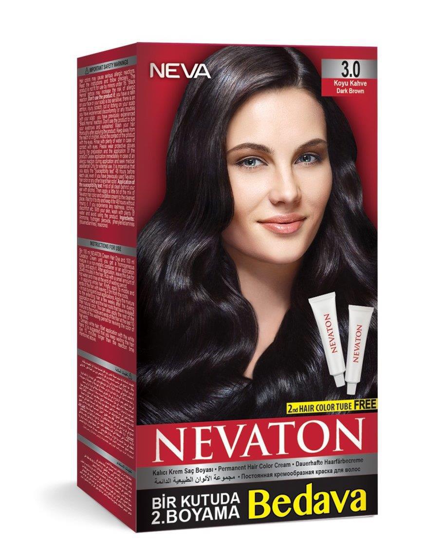 Nevacolor 3.0 Koyu Kahve Organik Krem Saç Boyası 50 gr