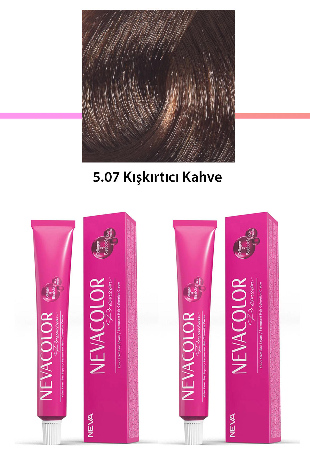 Nevacolor 5.07 Kışkırtıcı Kahve Organik Krem Saç Boyası 50 gr