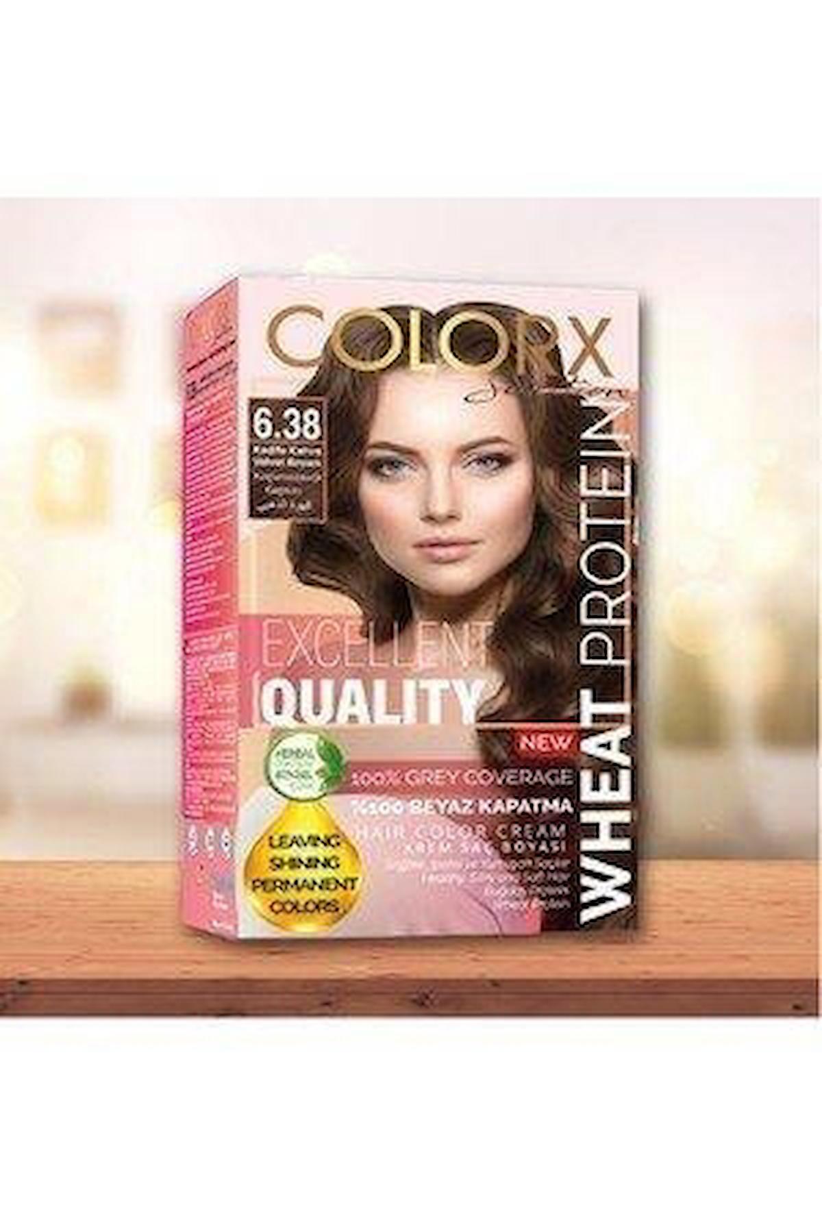 Colorx 6.38 Kadife Kahve Krem Saç Boyası 60 ml