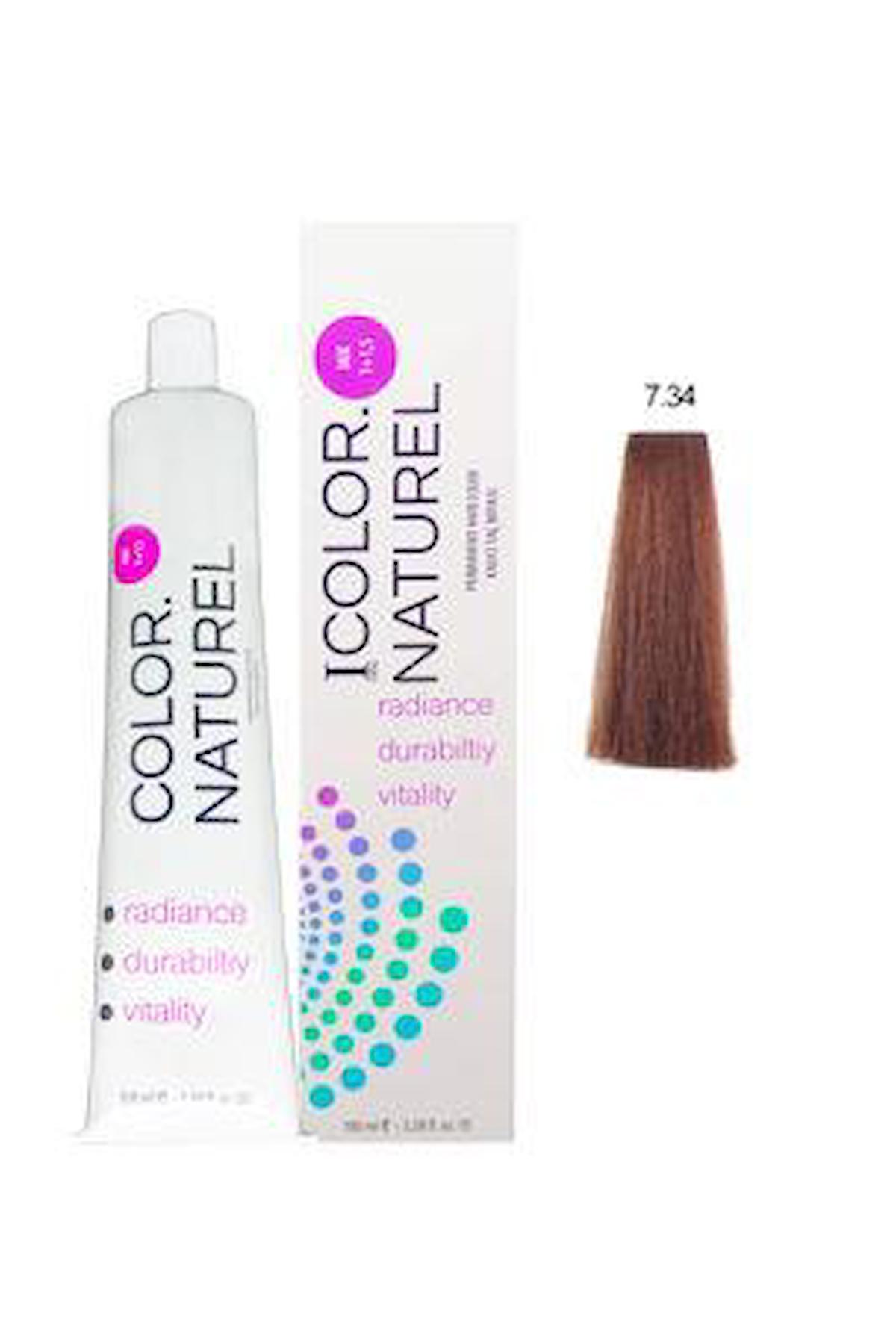 Color Naturel 7.34 Altın Bakır Krem Saç Boyası 100 ml