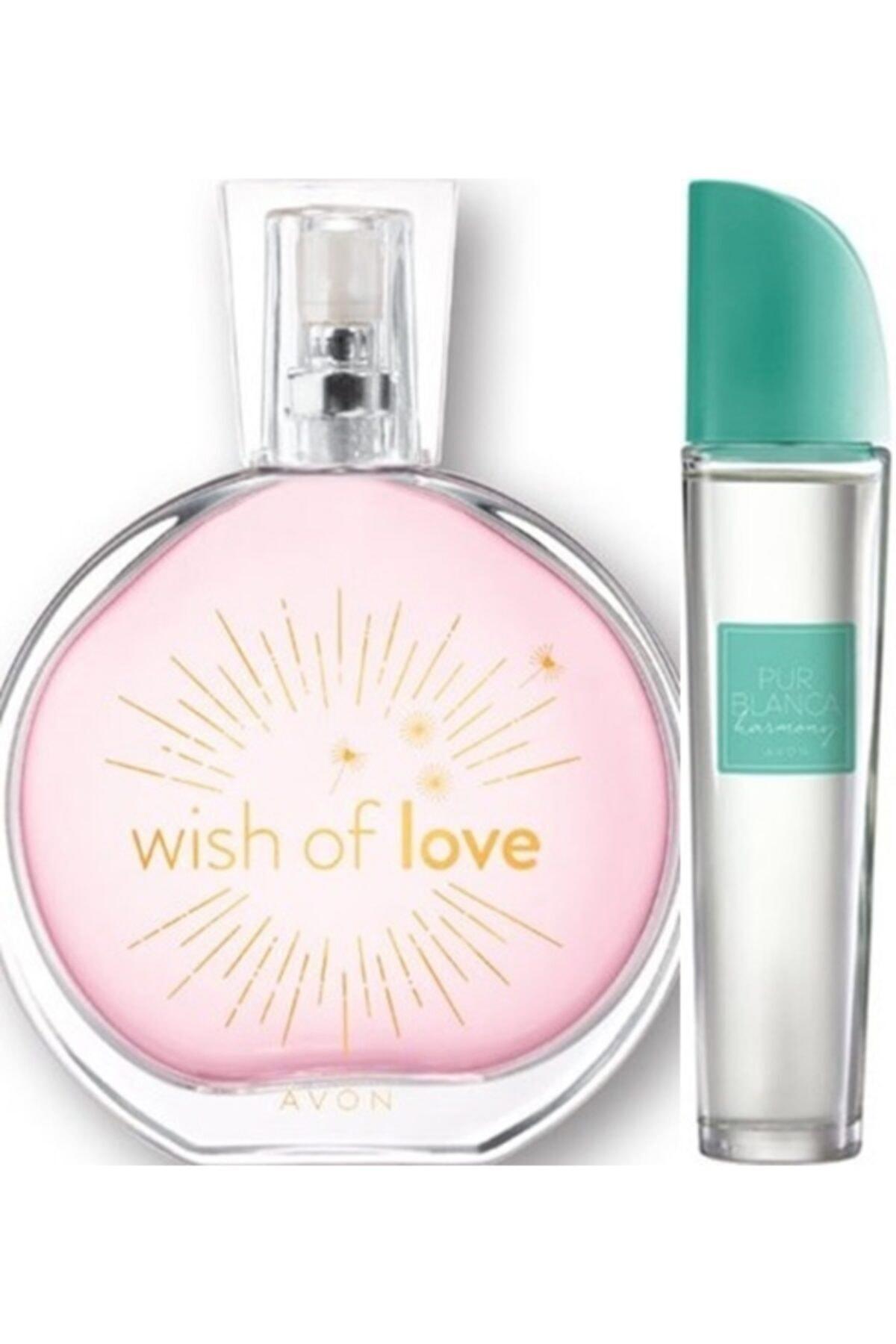 Avon Pur Blanca Harmony & Wish Of Love EDT Çiçeksi-Meyvemsi Kadın Parfüm 2x50 ml