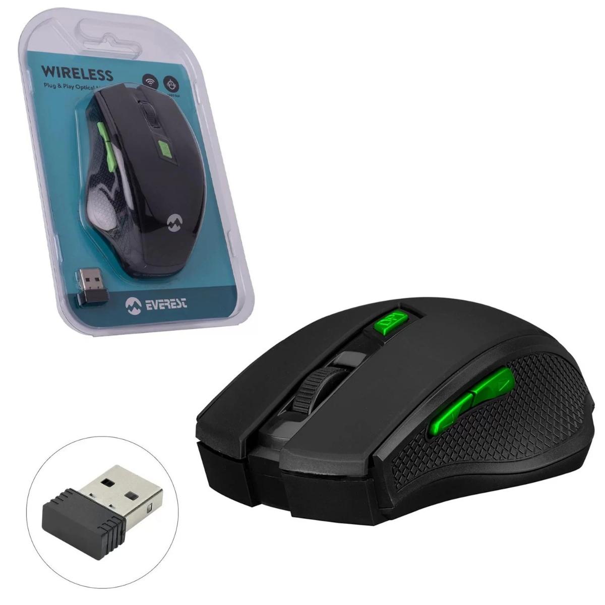 Everest SMW-777 Kablosuz Siyah Optik Mouse