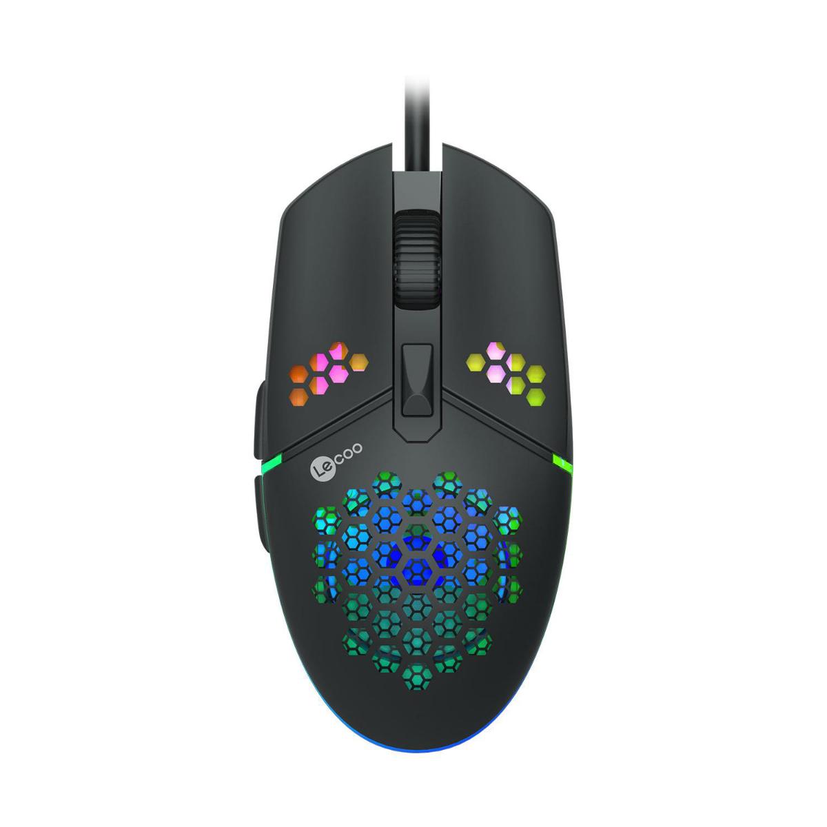 Lenovo MS105 RGB Makrolu Kablolu Siyah Gaming Mouse