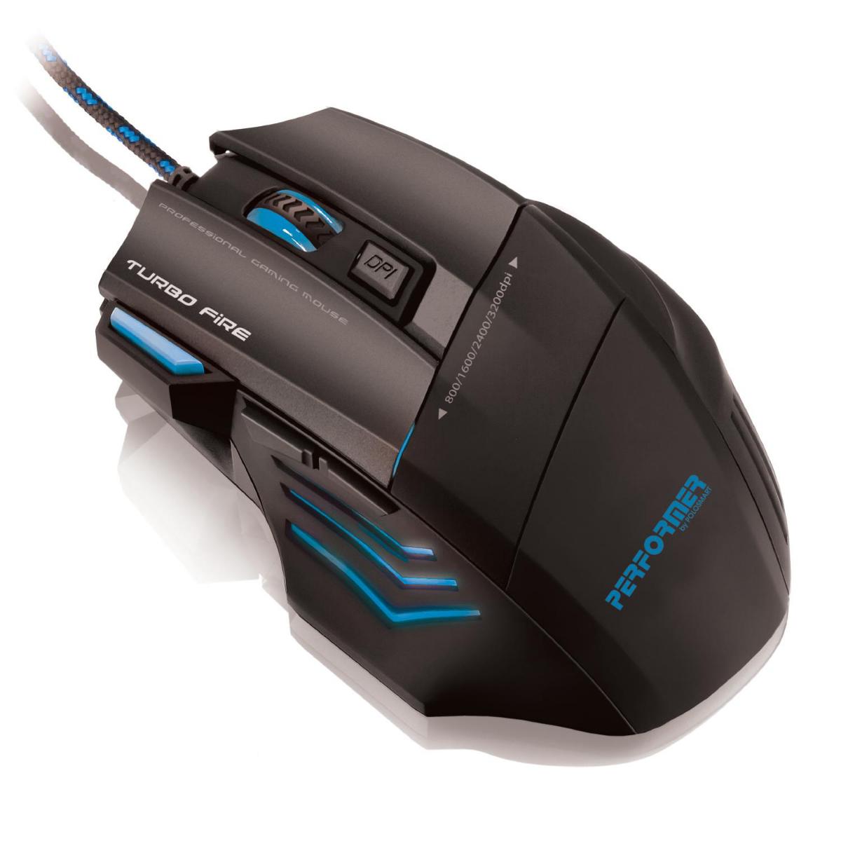 Polosmart PGM07 Makrolu Kablolu Mavi Gaming Mouse