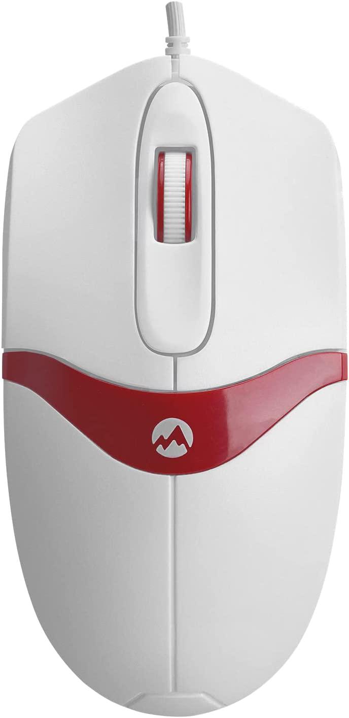 Hector Emprorium SM-220 Ergonomik Kablolu Beyaz - Kırmızı Optik Mouse