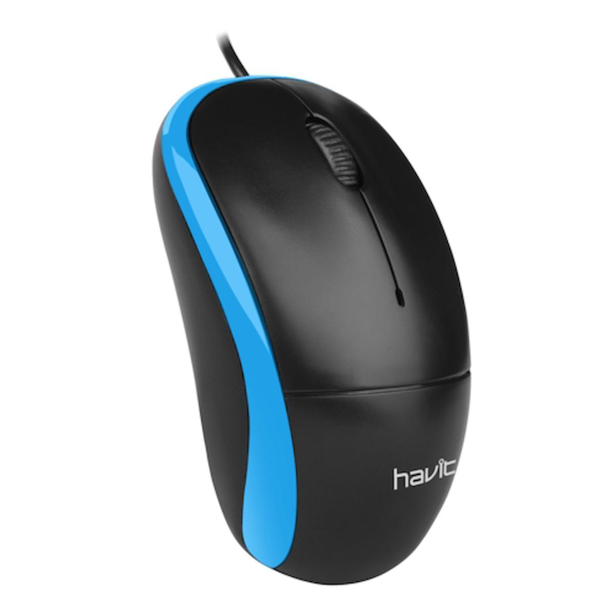 Havit MS851 Kablolu Mavi - Siyah Optik Mouse