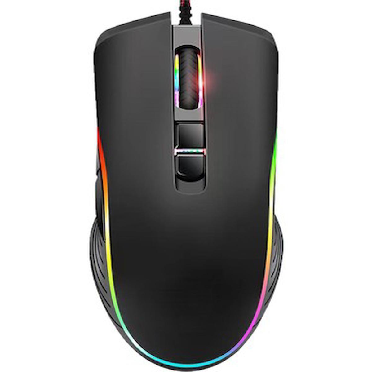 Platoon XD-1824 RGB Kablolu Siyah Gaming Mouse