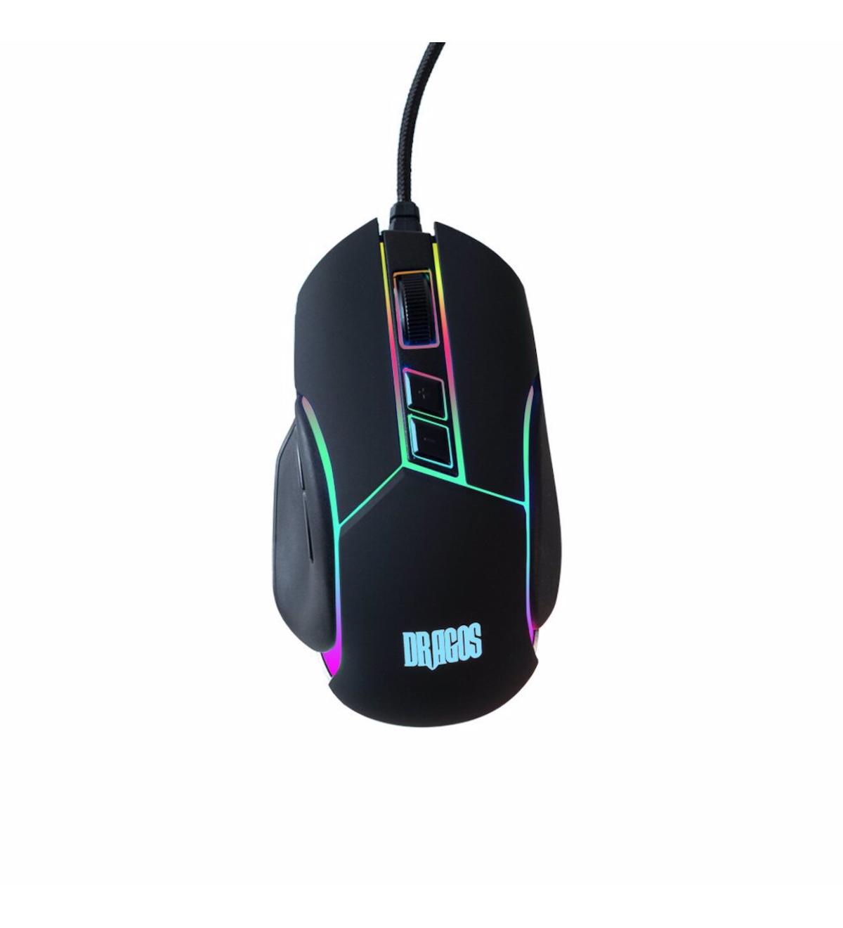 Dragos M10K RGB Makrolu Kablolu Siyah Optik Mouse