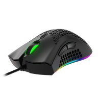 Fuchsia GT-120 RGB Ergonomik Makrolu Kablolu Siyah Mouse