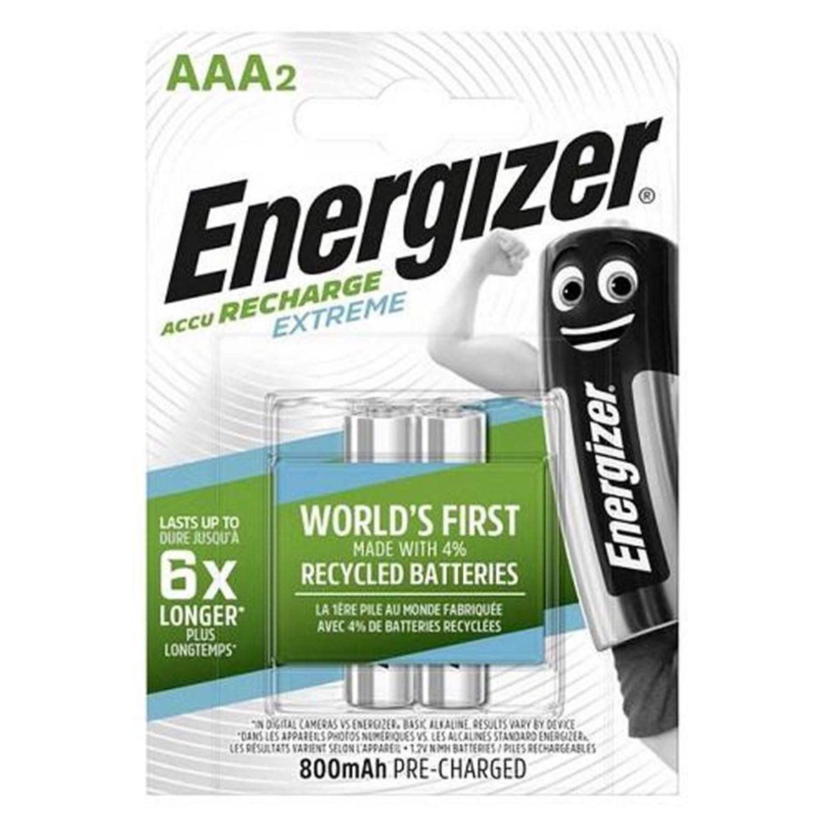 Energizer Extreme 1.2 V 800 mAh Alkalin AAA / İnce Kalem Şarjlı Pil 2'li